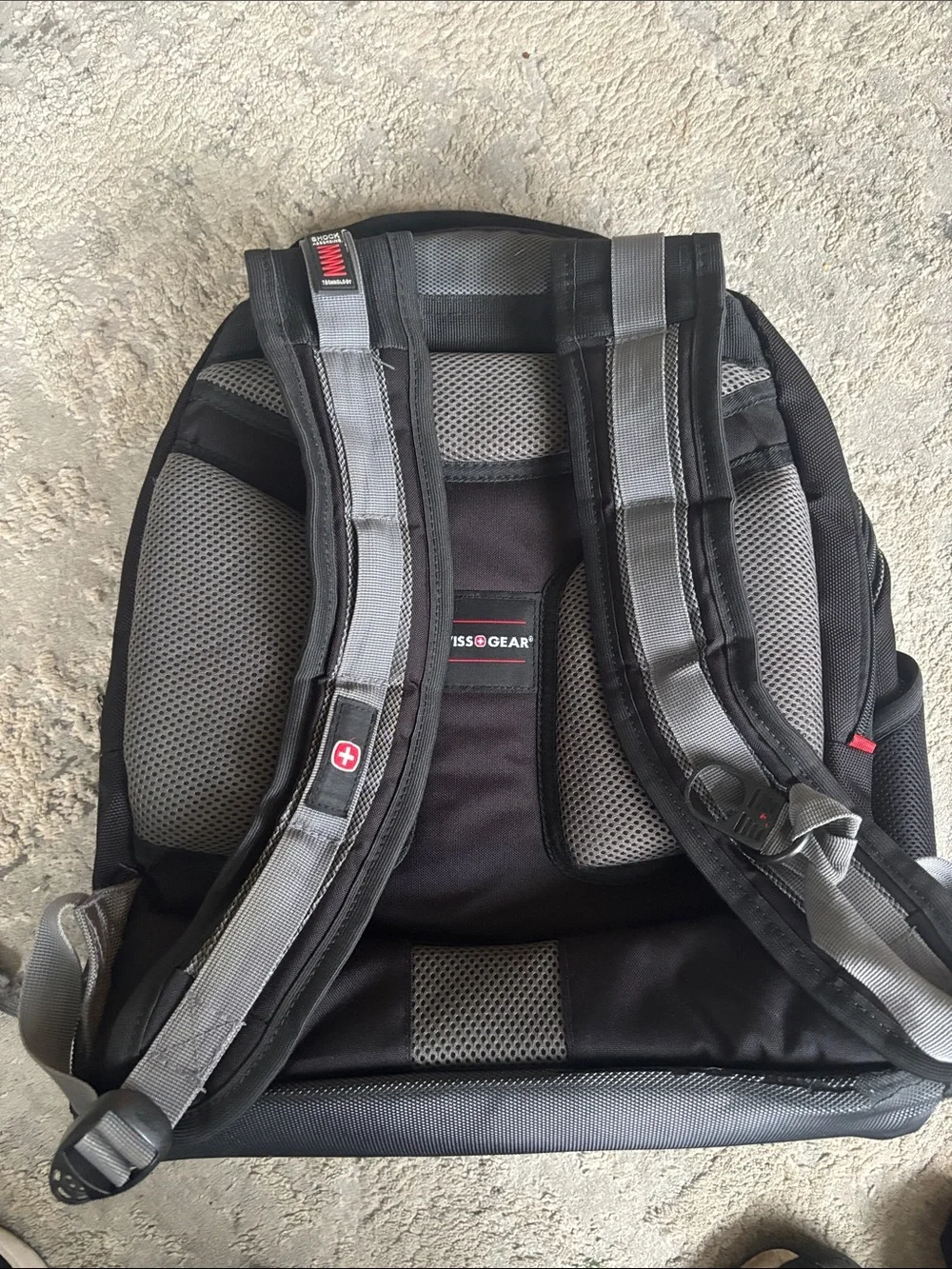 Men's Black and Gray Travel Backpack with Organizer Pockets